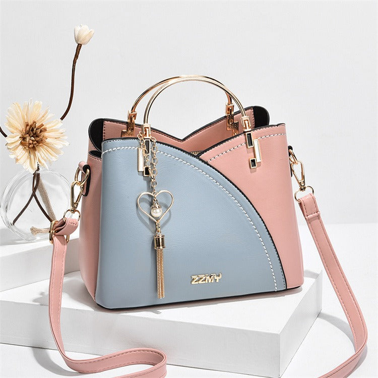 Patchwork PU Leather Large Tote Bag