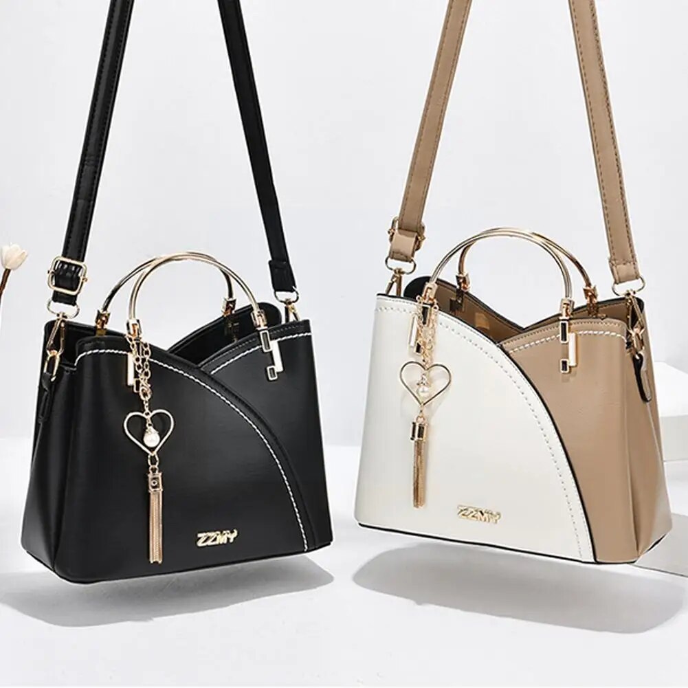 Patchwork PU Leather Large Tote Bag