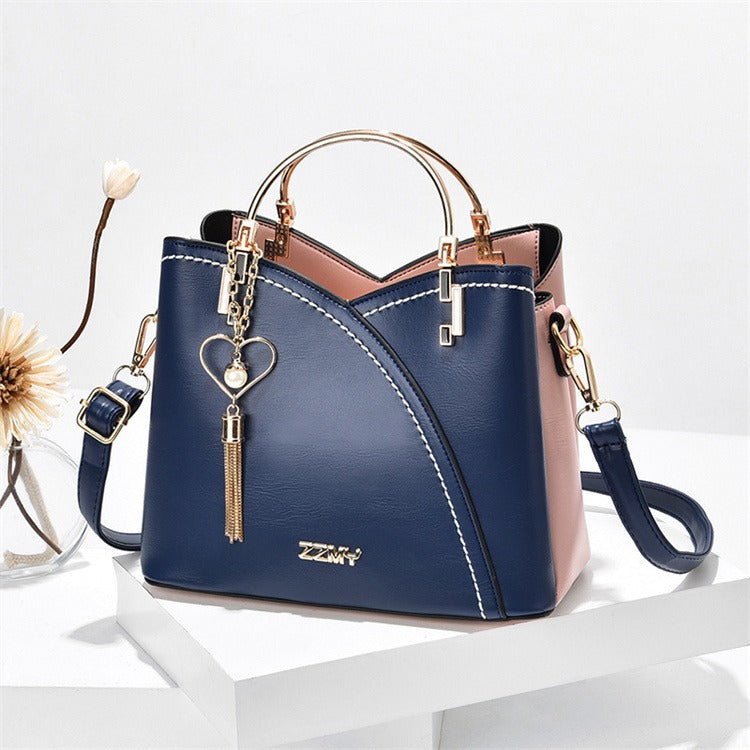 Patchwork PU Leather Large Tote Bag