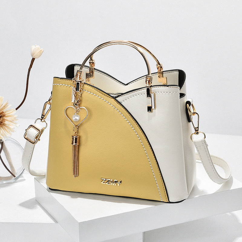 Patchwork PU Leather Large Tote Bag