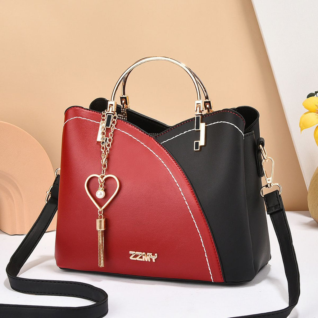 Patchwork PU Leather Large Tote Bag