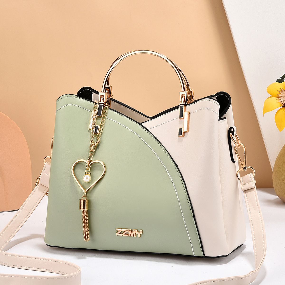 Patchwork PU Leather Large Tote Bag
