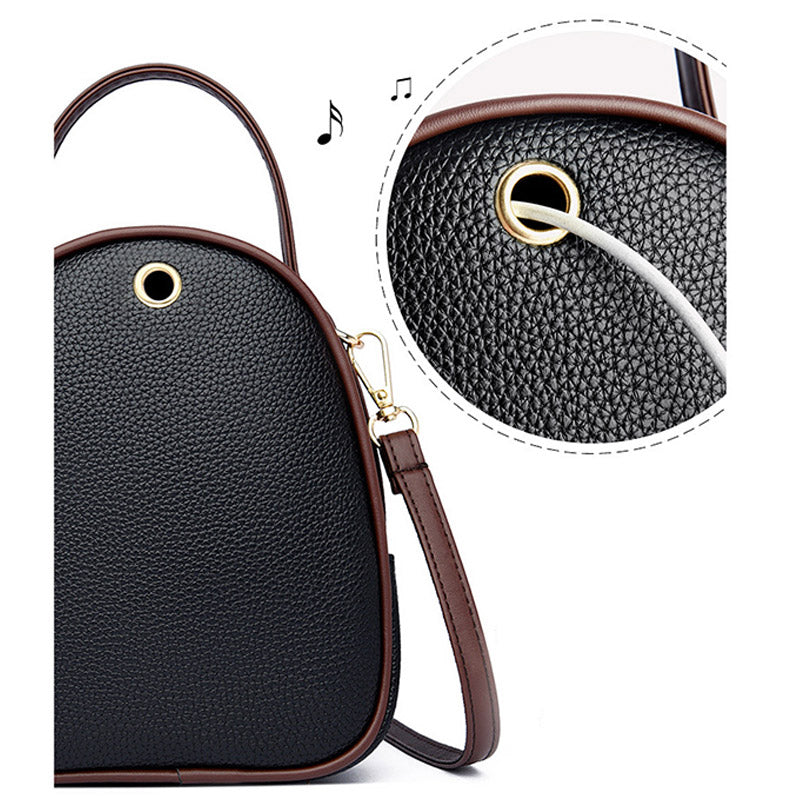 PU Leather Shoulder Handbag