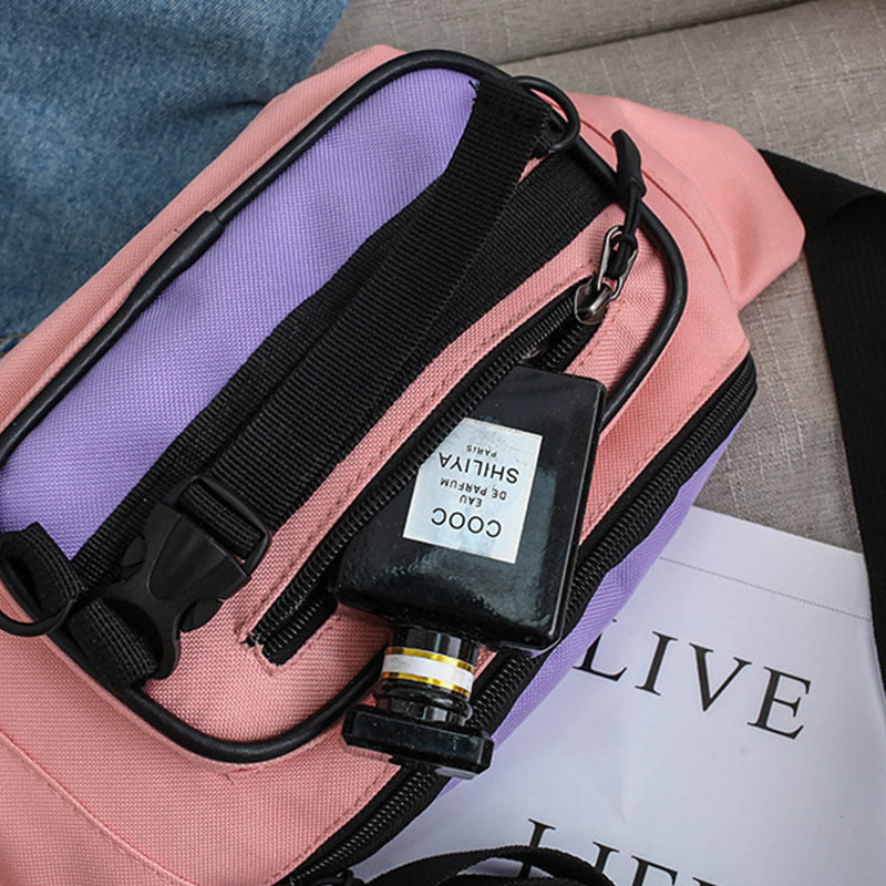 Contrast Color Crossbody Waist Bag