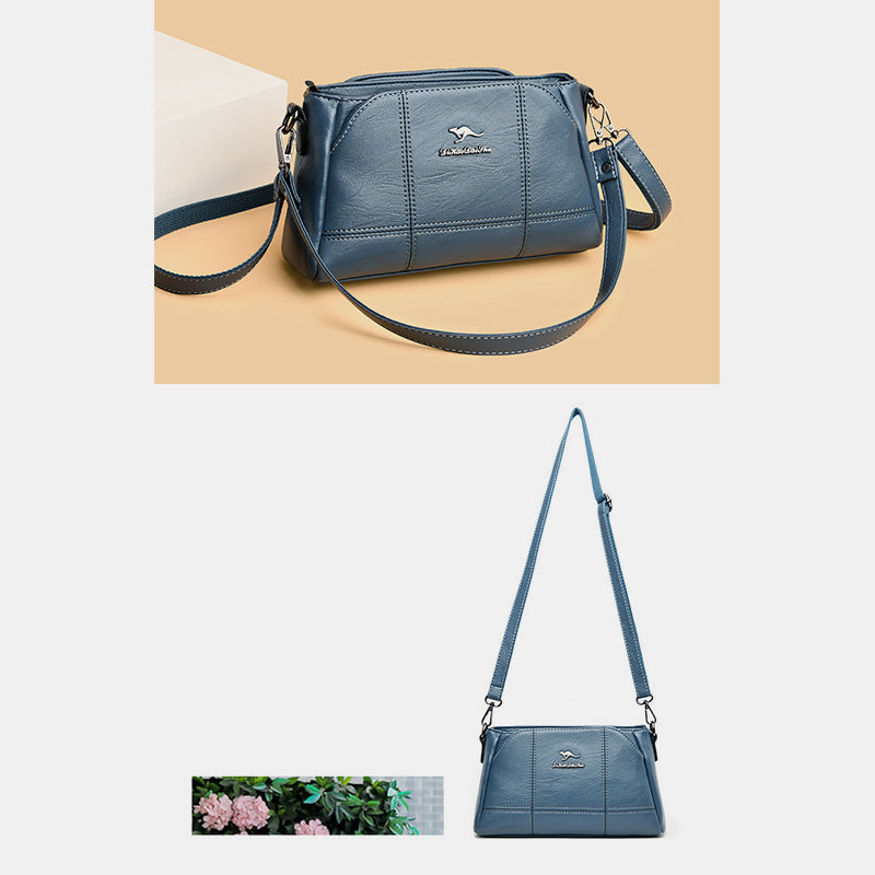 PU Leather Shoulder Handbag with Adjustable Strap
