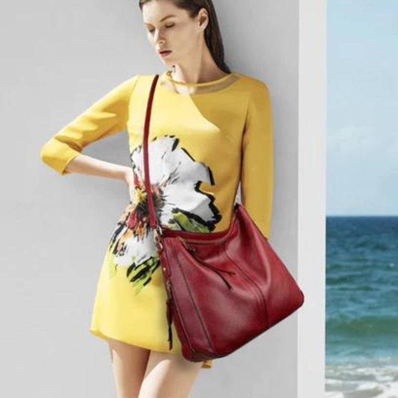 Luxury Leather Hobo Handbag