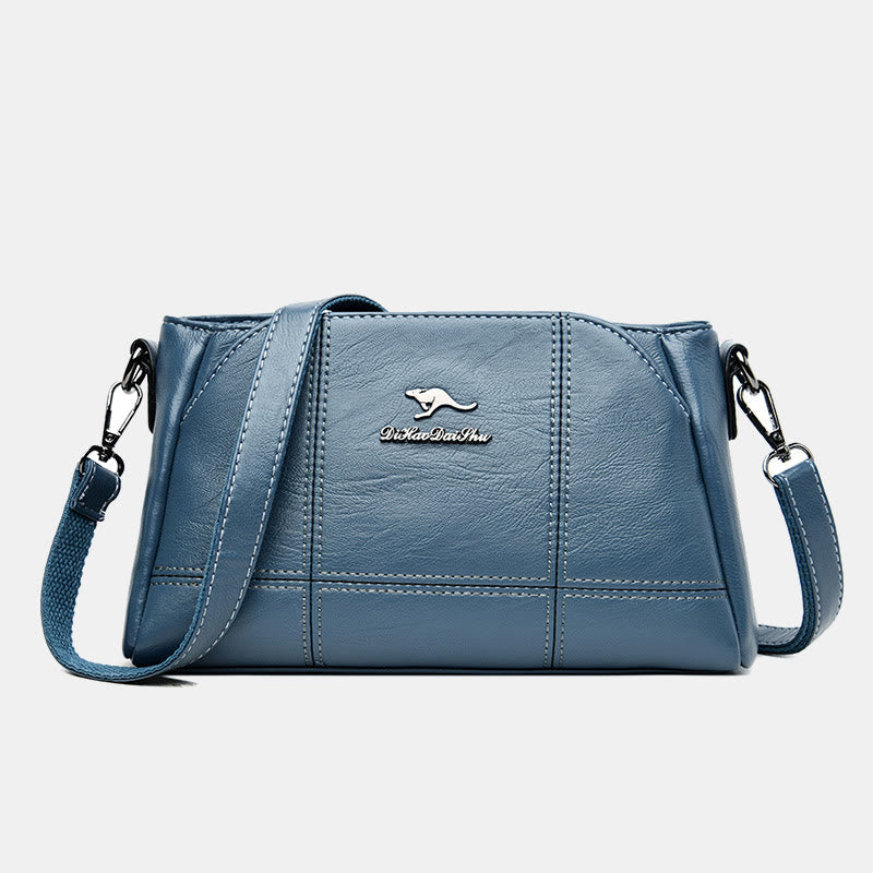 PU Leather Shoulder Handbag with Adjustable Strap