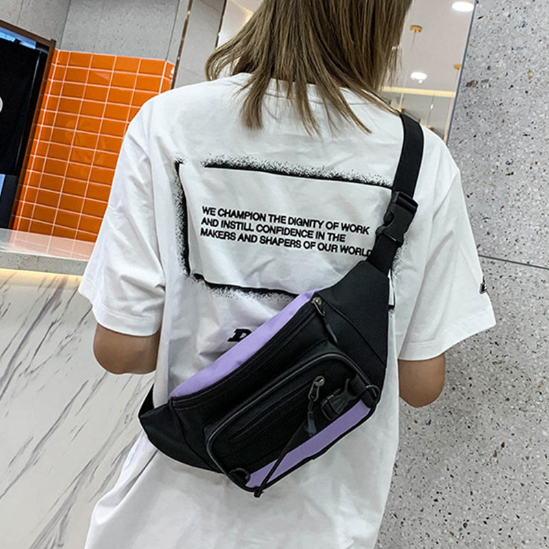 Contrast Color Crossbody Waist Bag