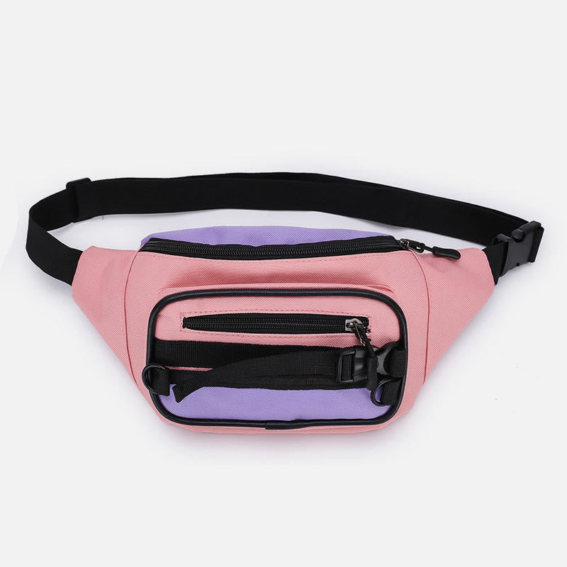 Contrast Color Crossbody Waist Bag