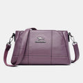 PU Leather Shoulder Handbag with Adjustable Strap