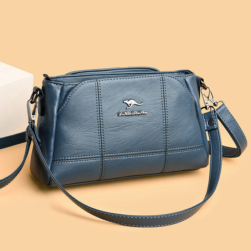 PU Leather Shoulder Handbag with Adjustable Strap